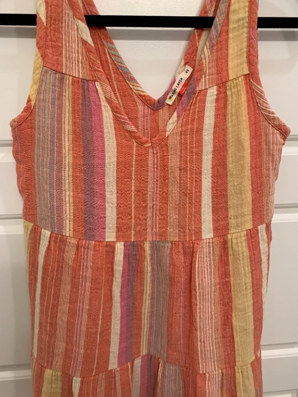 Marine Layer Corinne Striped Tiered Sundress